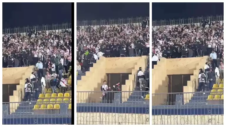 "أعظم نادي".. جماهير الزمالك تدعم لاعبي الفريق خلال مواجهة طلائع الجيش